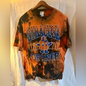 Syracuse Orange NCAA Tie Dye Orange & Black Vintage Tubular 2X Tshirt Mens